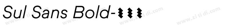 Sul Sans Bold字体转换